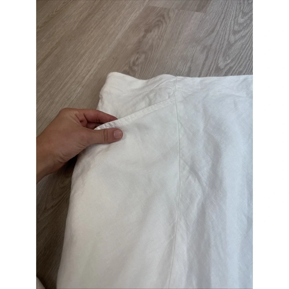 NWT J Jill 100% Linen White Lined Maxi Skirt Plus Size 3X Coastal Wedding Preppy